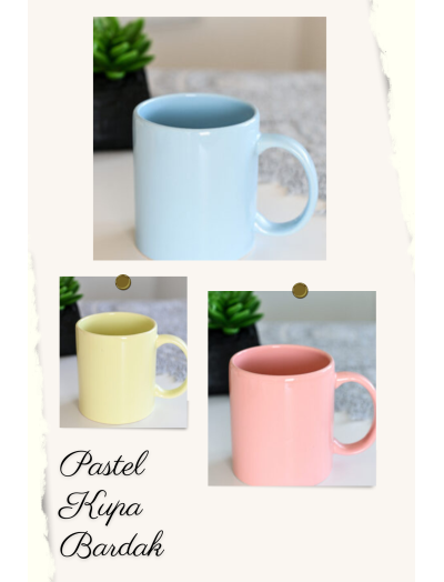 Sublimasyon Renkli Pastel Kupa