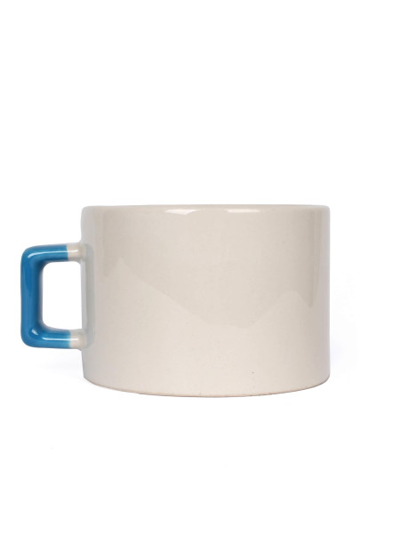 Turkuaz  Kulp Sublimasyon Baskıya Uygun Beyaz Nescafe Fincanı 